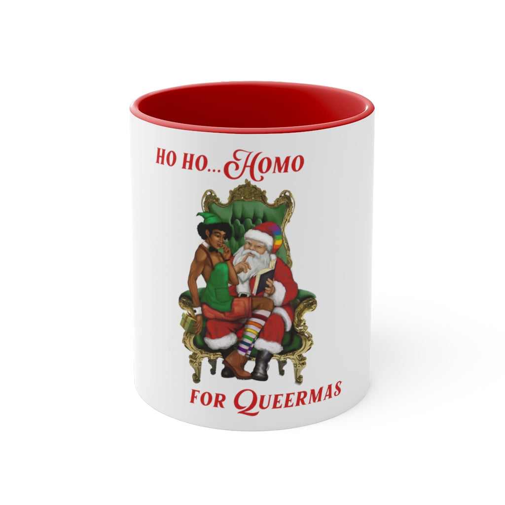 Christmas LGBTQ Two Tone Custom Accent Coffee Mug Printify