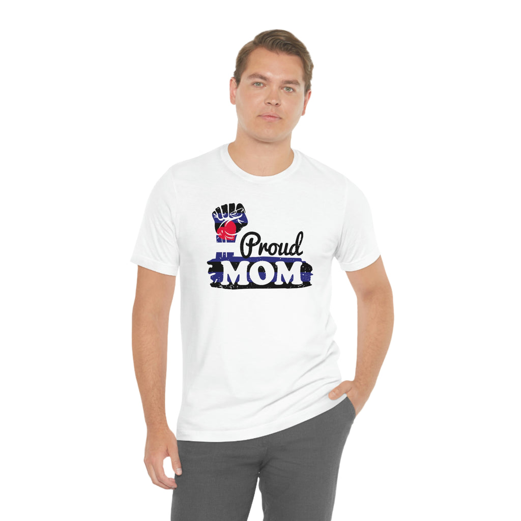 Leather Pride Flag Mother's Day Unisex Short Sleeve Tee - Proud Mom SHAVA CO