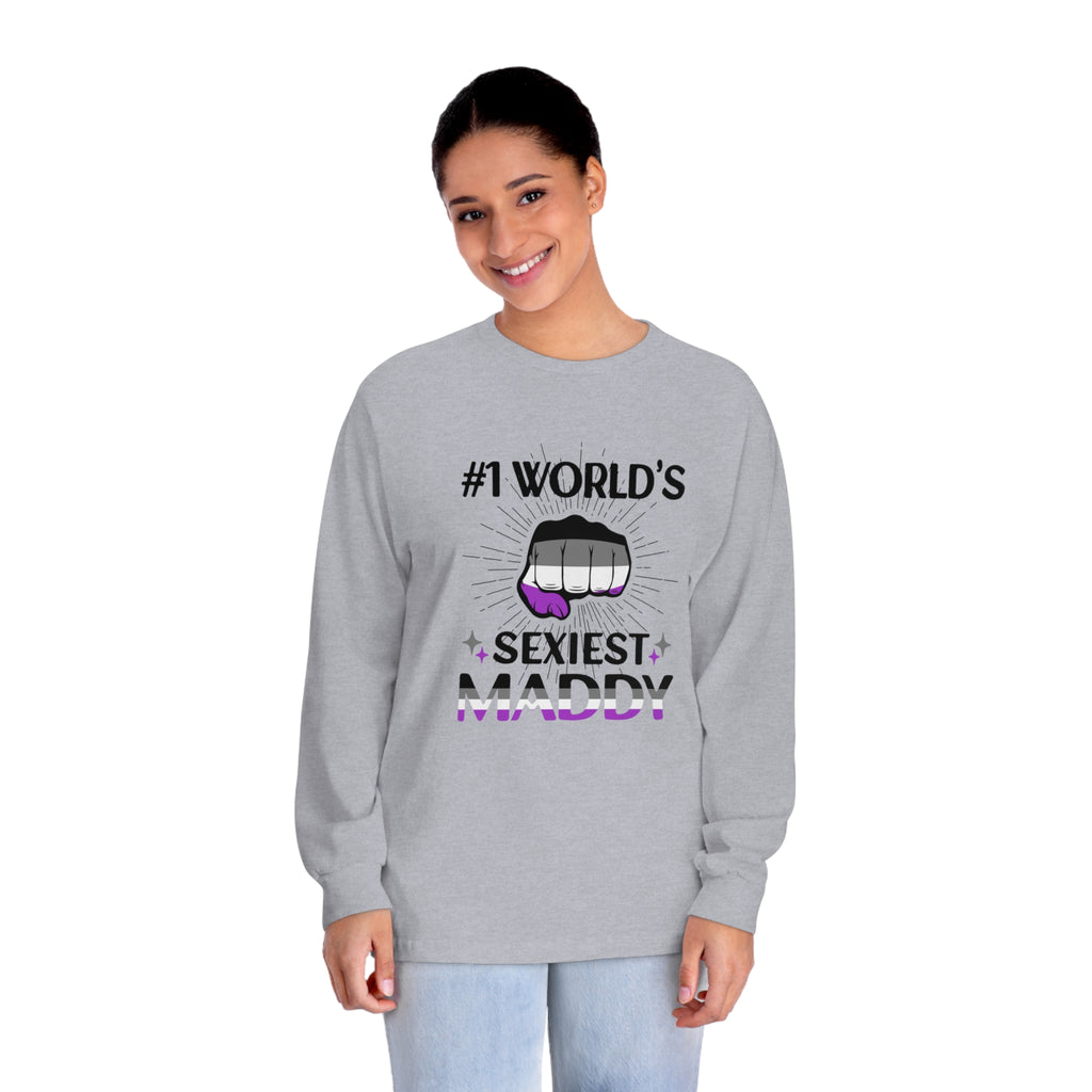 Asexual Pride Flag Unisex Classic Long Sleeve Shirt - #1 World's Sexiest Maddy Printify