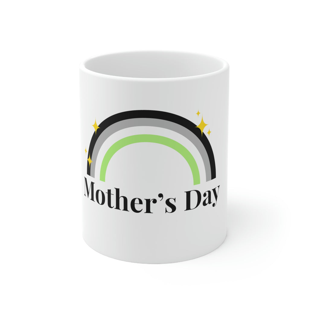 Agender Flag Ceramic Mug  - Mother's Day Printify