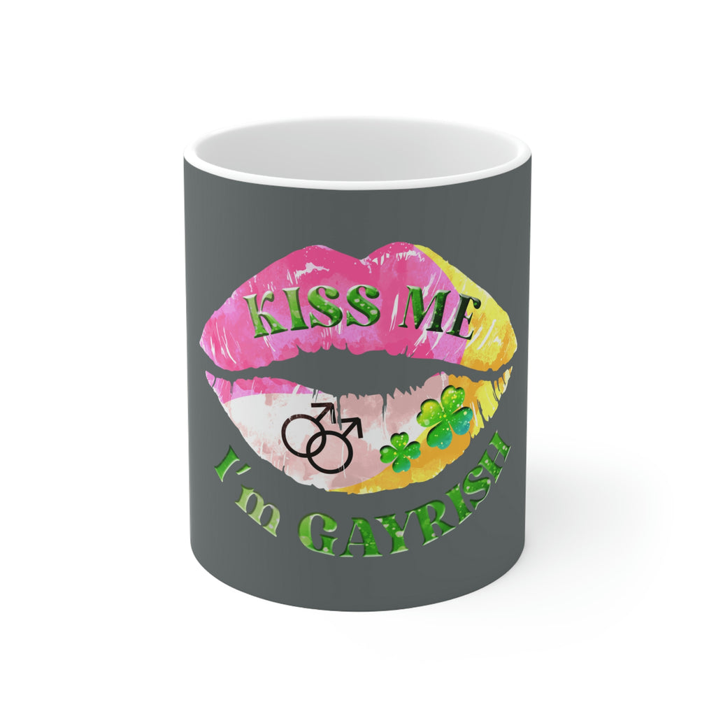 St. Patrick's Day Ceramic Mug 11oz - Kiss Me Printify