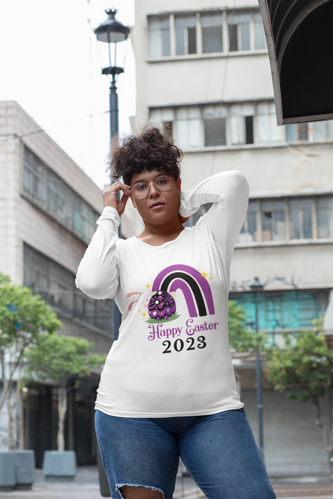 Labrys Lesbian Flag Long Sleeves Easter Festival Unisex Size - Happy Easter 2023 SHAVA