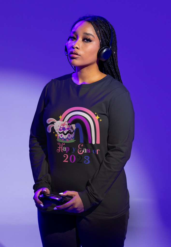 Genderfluid Flag Long Sleeves Easter Festival Unisex Size - Happy Easter 2023 SHAVA