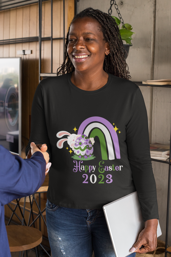 Genderqueer Flag Long Sleeves Easter Festival Unisex Size - Happy Easter 2023 SHAVA