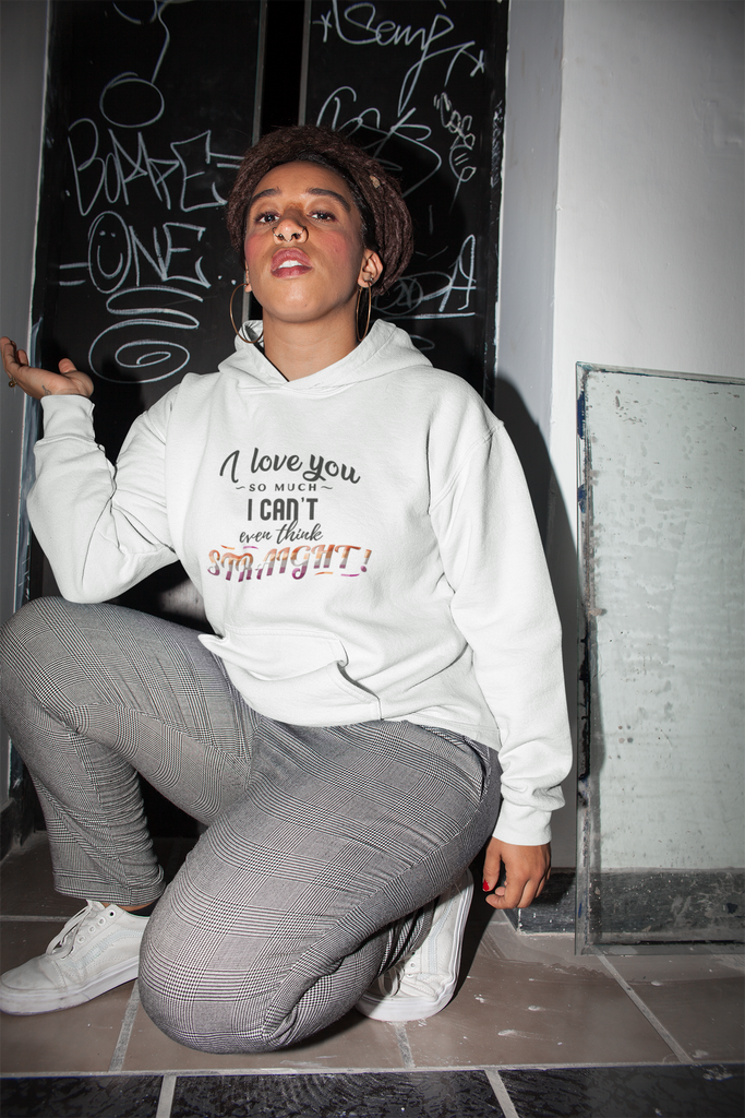 Lesbian  Flag LGBTQ Affirmation Hoodie Unisex Size - I Love You So Much Printify