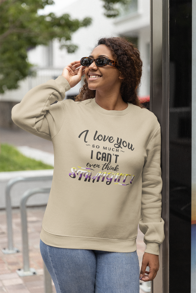 Straight Ally Flag LGBTQ Affirmation Crewneck Sweatshirt Unisex Size  - My Other Half Printify