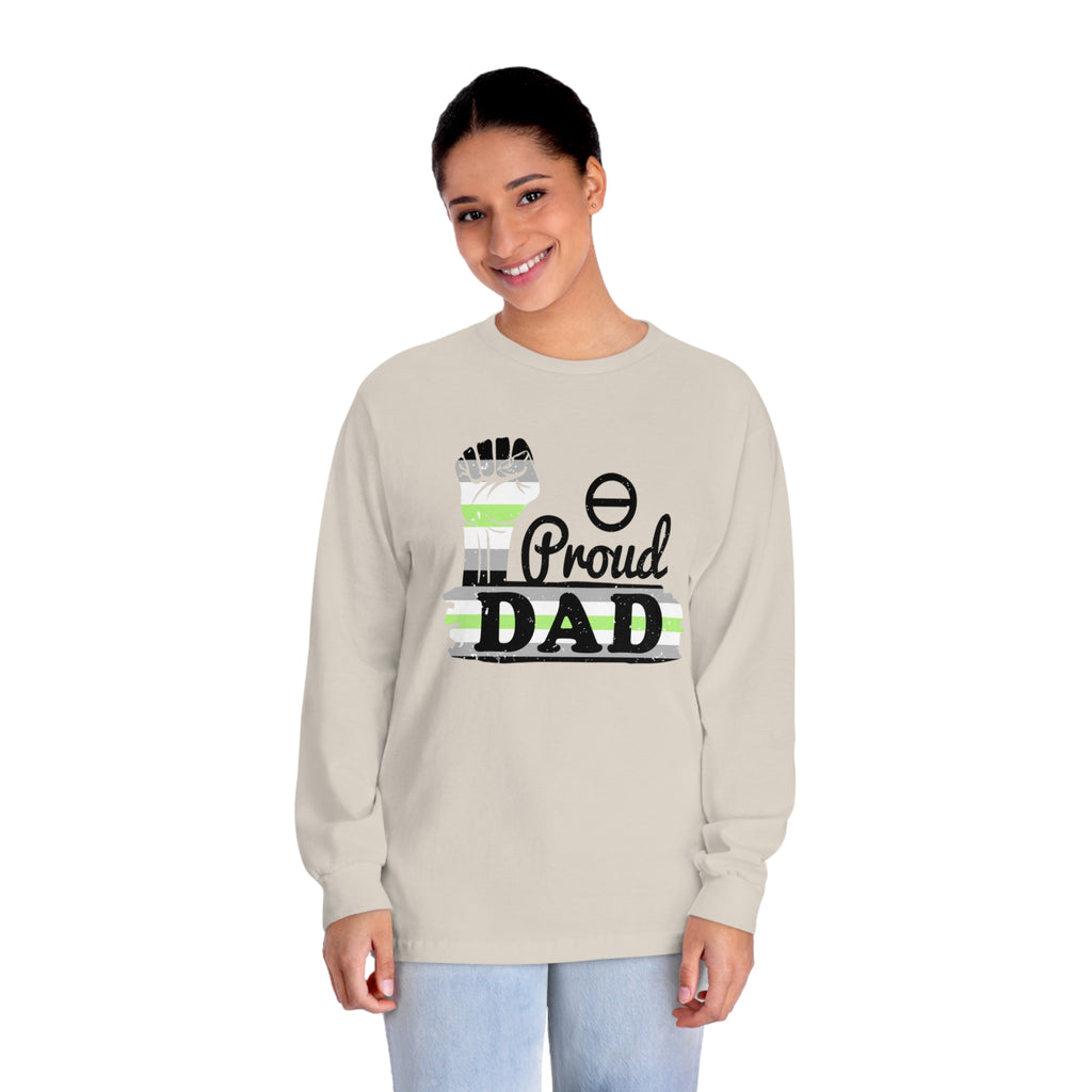 Agender Pride Flag Unisex Classic Long Sleeve Shirt - Proud Dad Printify
