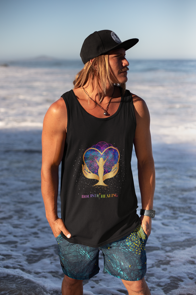 Yoga Spiritual Meditation Unisex Tank Top – Reflection 666 Angel Number Printify