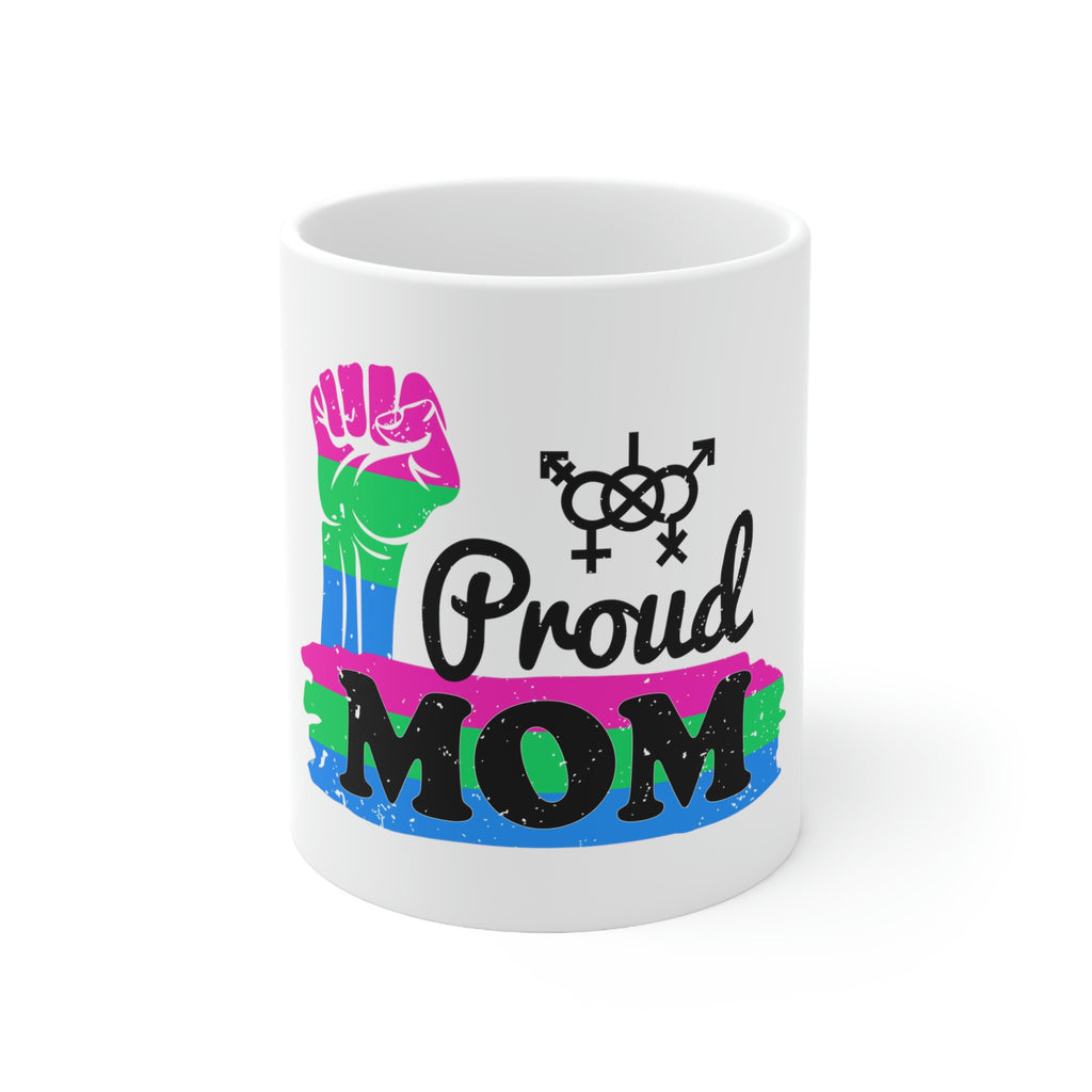 Polysexual Flag Ceramic Mug  - Proud Mom Printify