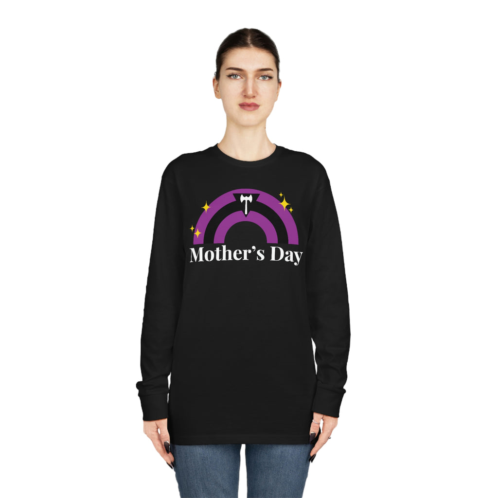 Labrys Lesbian Flag Long Sleeve Crewneck Tee - Mothers Day Printify