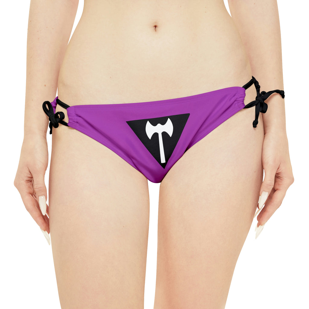 Labrys Lesbian Pride Flag Loop Tie Side Bikini Bottom Printify