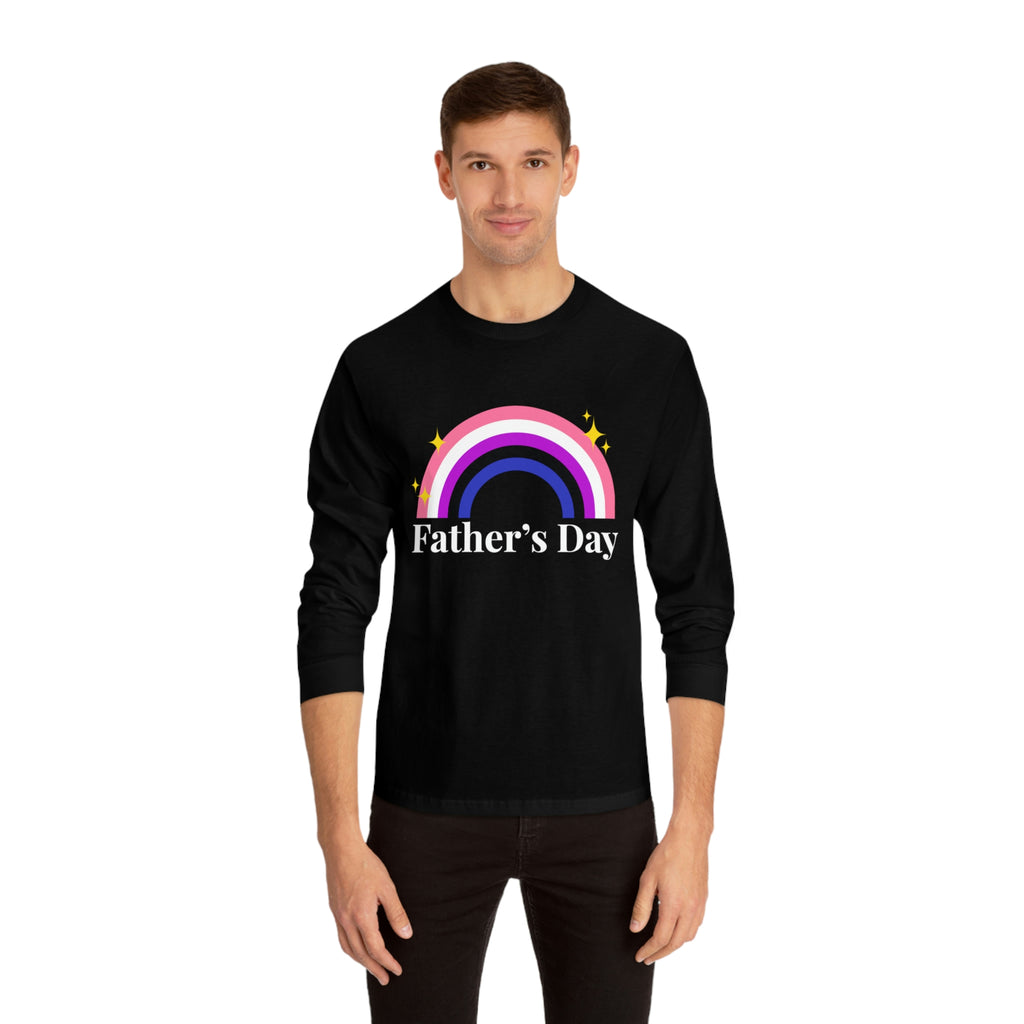 Genderfluid Pride Flag Unisex Classic Long Sleeve Shirt - Father's Day Printify