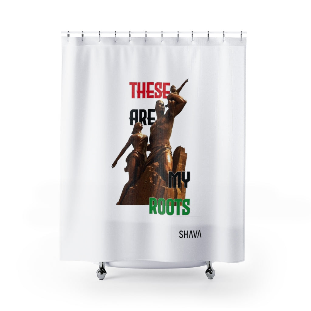 Affirmation Feminist Pro Choice Shower Curtains - These are My Roots Printify