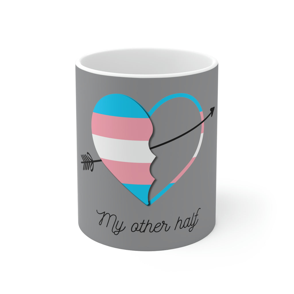 11oz Light Grey Mug - My Other Half Printify