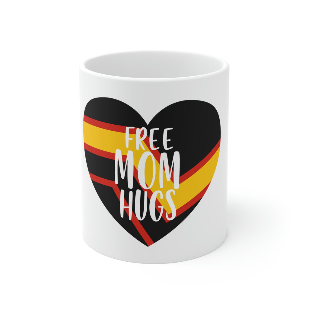 Rubber Flag Ceramic Mug  - Free Mom Hugs Printify