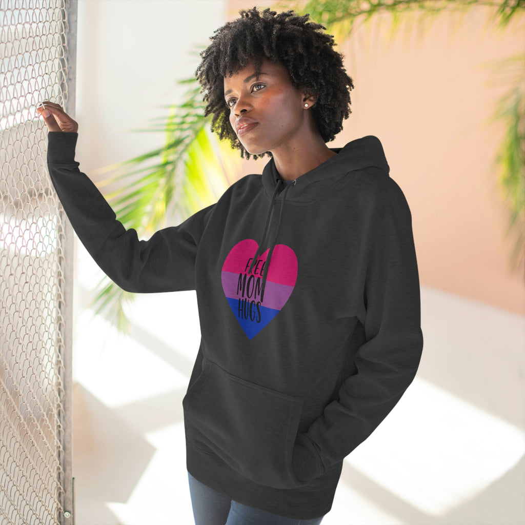 Bisexual Flag Mother's Day Unisex Premium Pullover Hoodie - Free Mom Hug Printify