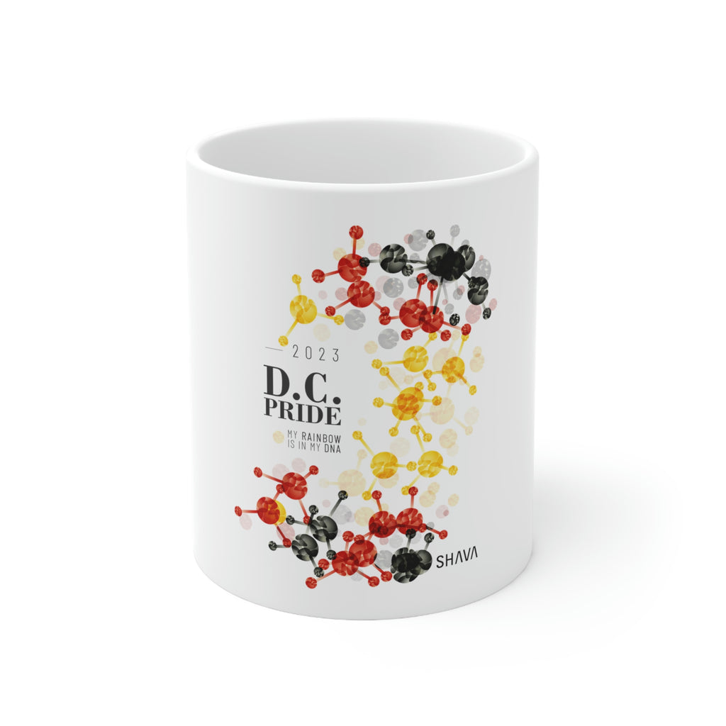 Rubber Flag Ceramic Mug D.C. Pride - Rainbow Is In My DNA SHAVA CO