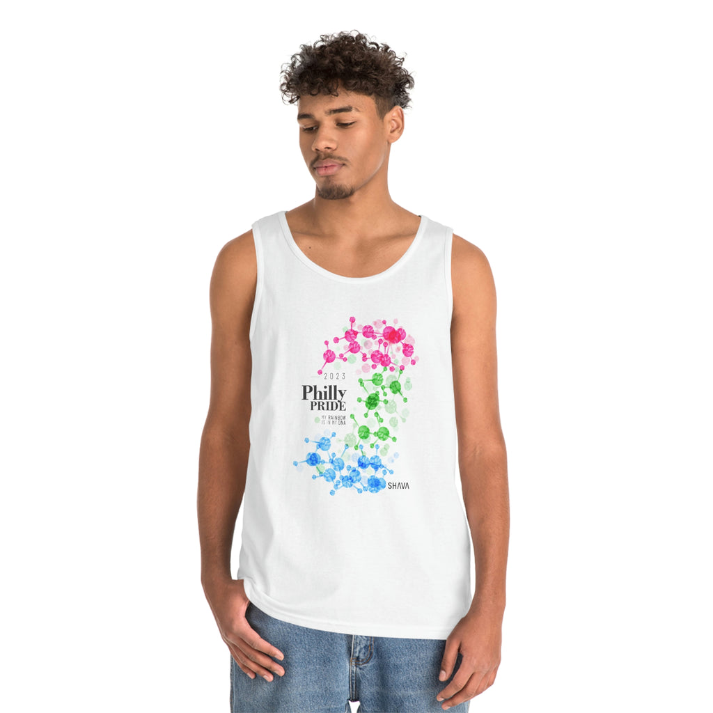 Polysexual Flag Philly Pride Heavy Cotton Tank Top Unisex Size - My Rainbow Is In My DNA Printify