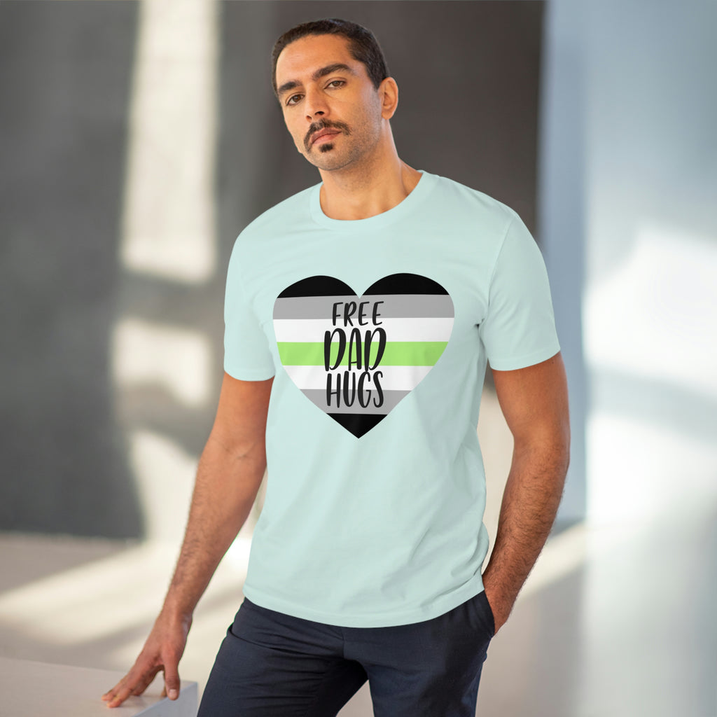 Agender Pride Flag T-shirt Unisex Size - Free Dad Hugs Printify