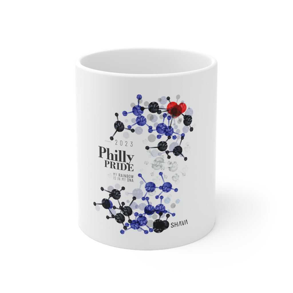 Leather Philly Pride Ceramic Mug - Rainbow Is In My DNA SHAVA CO