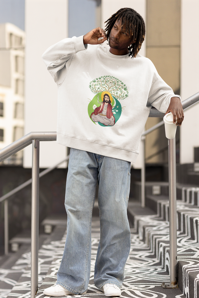 KCC Unisex  Sweatshirt  Heavy Blend™   Crewneck Sweatshirt / White Jesus Printify