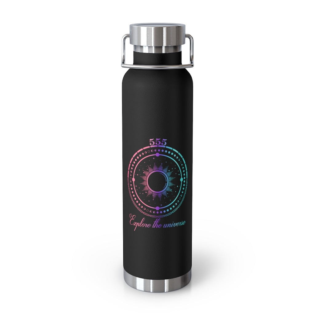 Yoga Spiritual Meditation Copper Vacuum Insulated Bottle 22oz  –  Change 555 Angel Number Printify