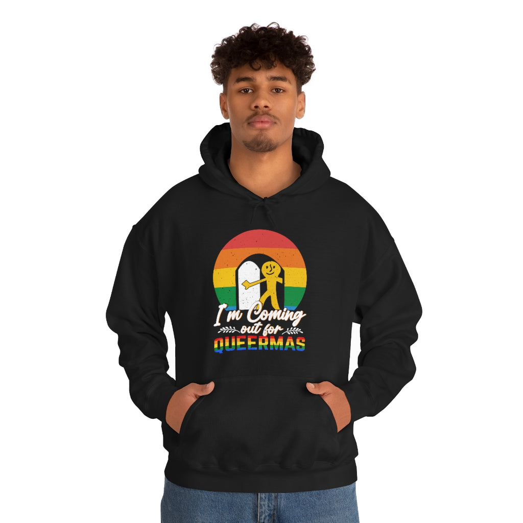 Unisex Christmas LGBTQ Heavy Blend Hoodie - I’M Coming Out For Queermas Printify