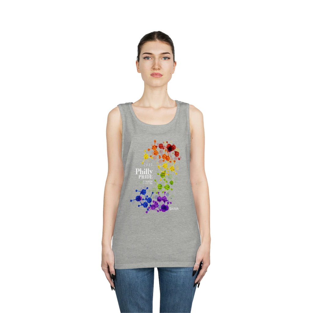 Lgbtq Flag Philly Pride Heavy Cotton Tank Top Unisex Size - My Rainbow Is In My DNA Printify