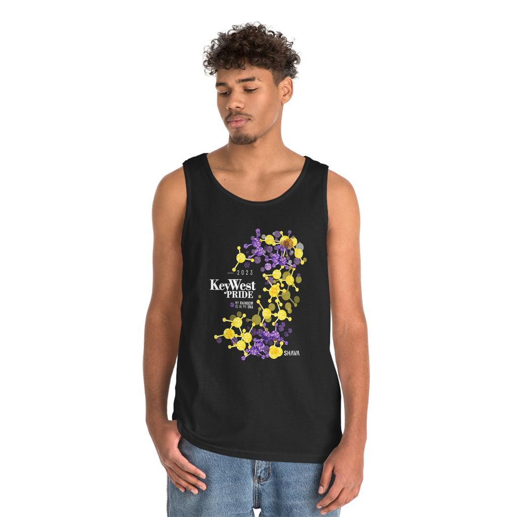 Intersex Flag Key West Pride Heavy Cotton Tank Top Unisex Size - My Rainbow Is In My DNA SHAVA