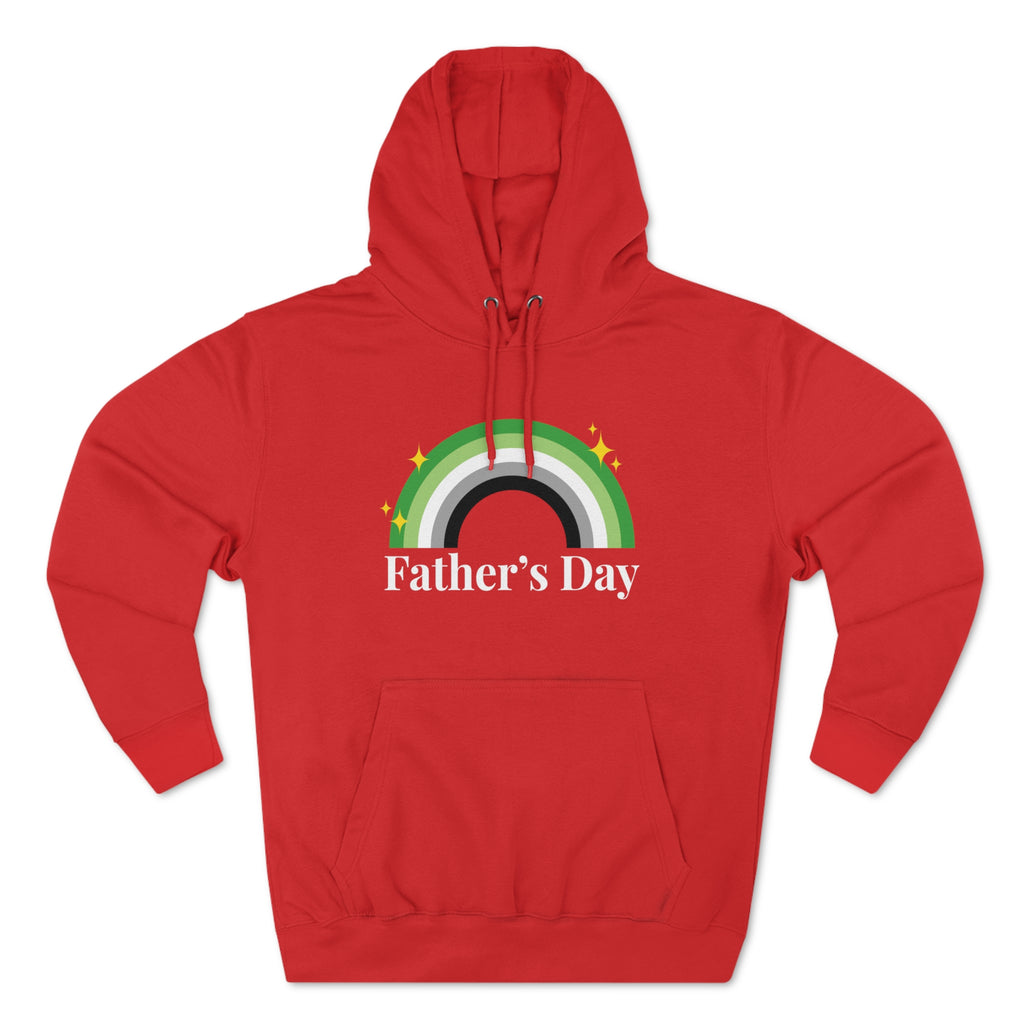 Aromantic Pride Flag Unisex Premium Pullover Hoodie - Father's Day Printify