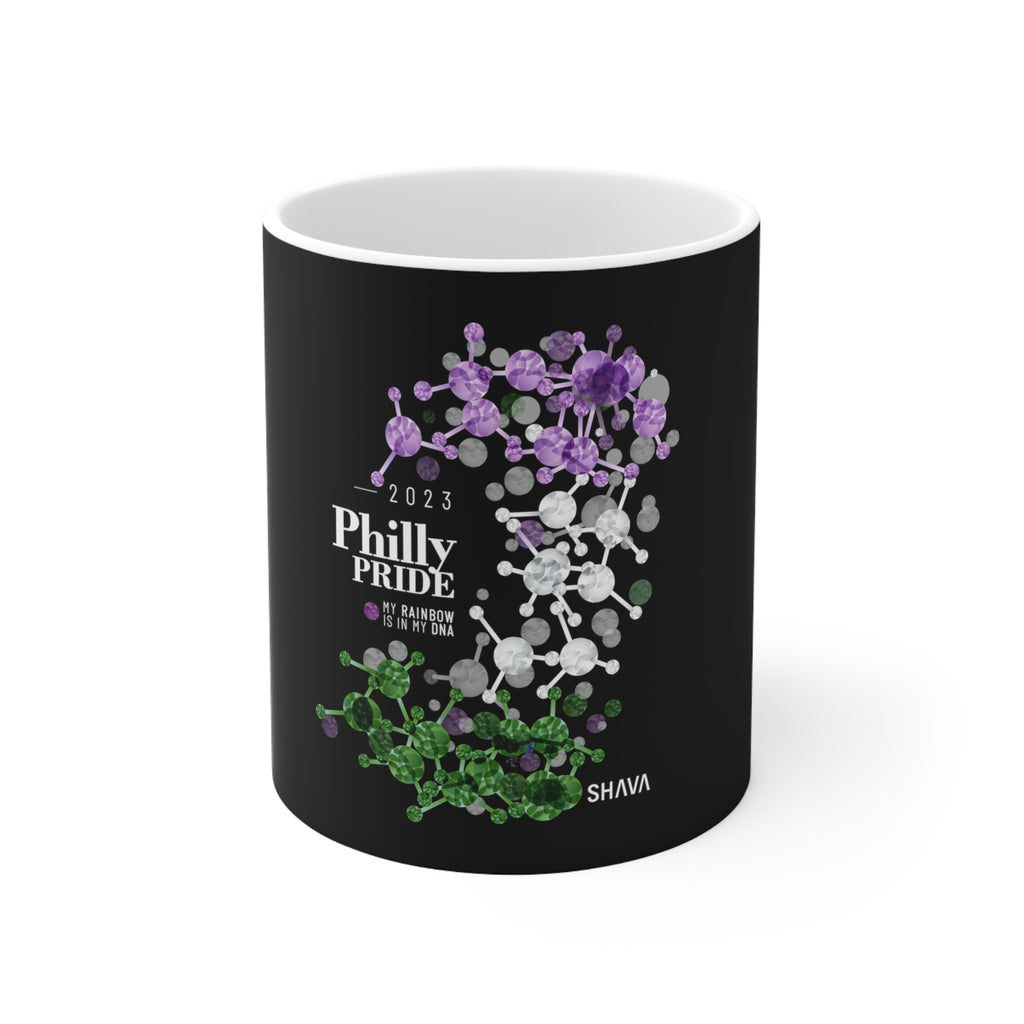 Genderqueer Philly Pride Ceramic Mug - Rainbow Is In My DNA SHAVA CO