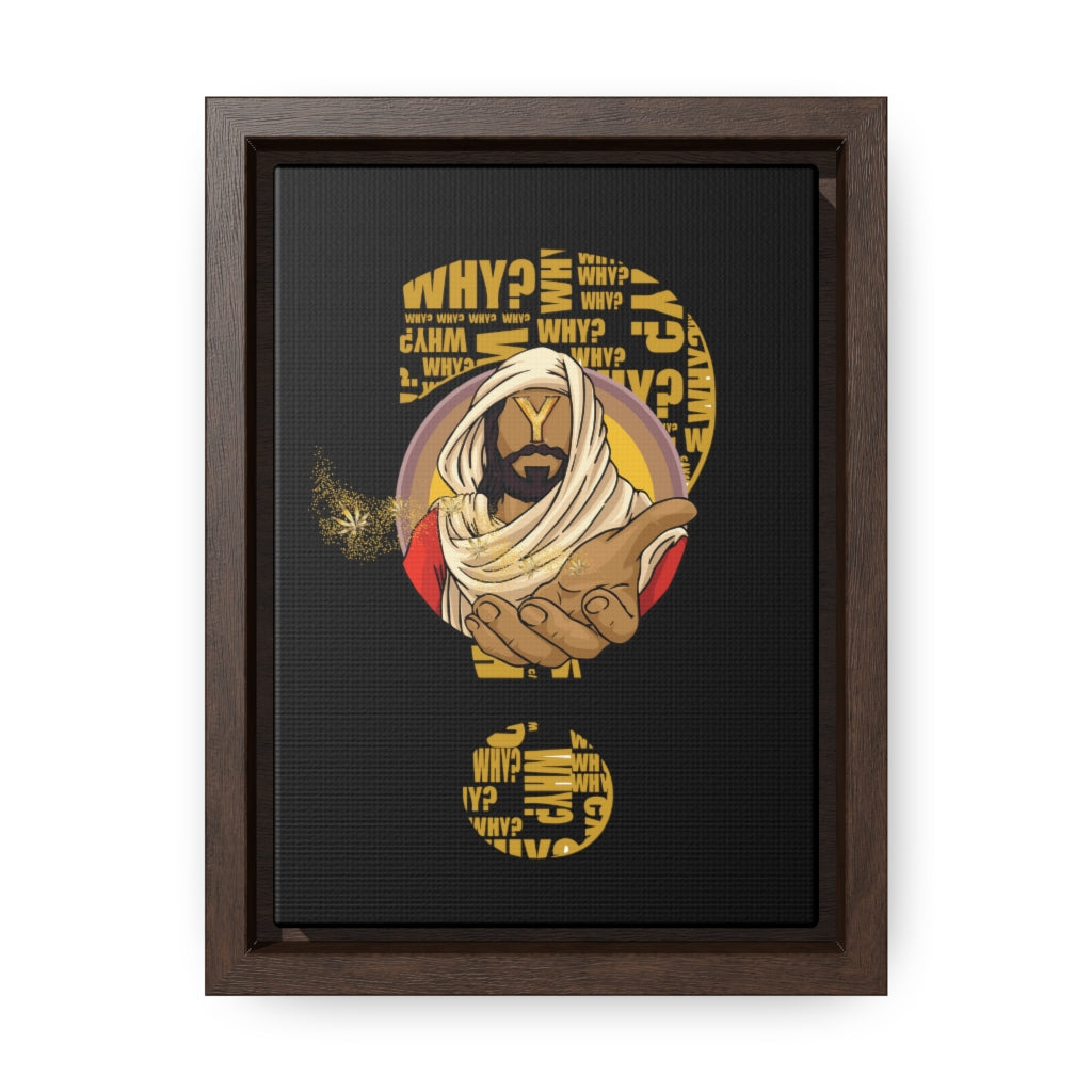 KCC Home & Livings-Canvas /Gallery Canvas Wraps, Vertical Frame/ Faceless Black Jesus Printify