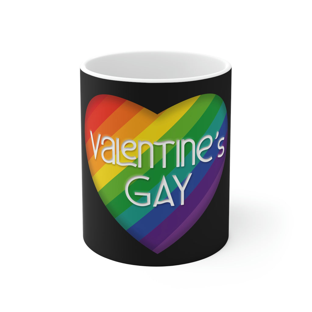 11oz Black Mug - Valentine's Gay Printify