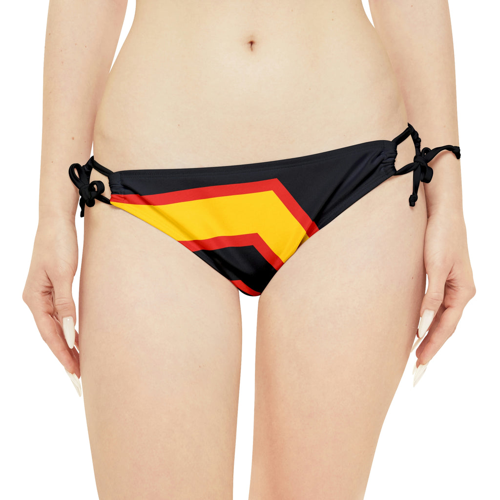 Rubber Pride Flag Loop Tie Side Bikini Bottom Printify