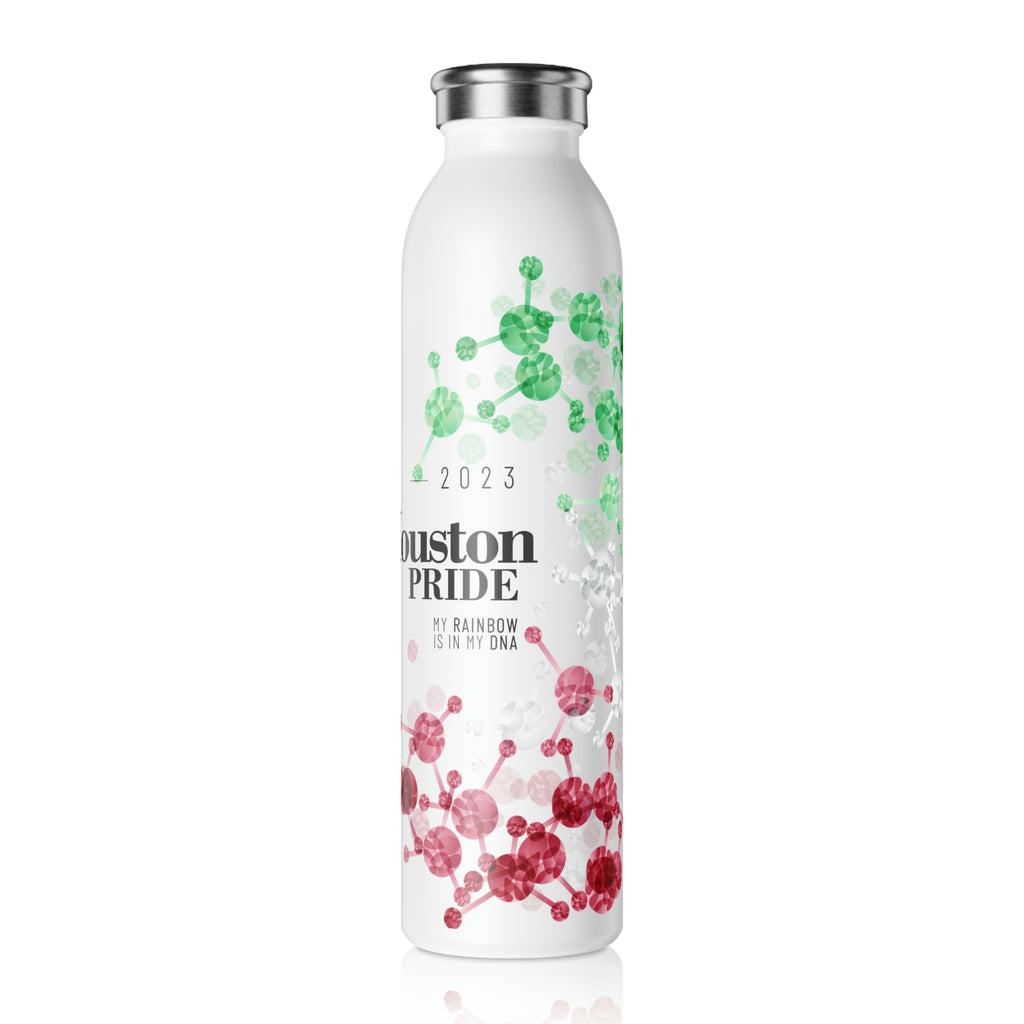 Abrosexual Flag Slim Water Bottle Houston Pride - My Rainbow is In My DNA SHAVA CO