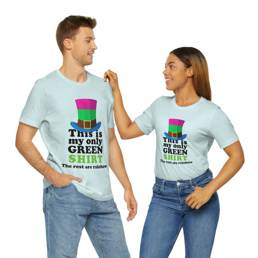 Polysexual Flag T-shirt Patrick's Day Unisex Size - This Is My Only Green Shirt SHAVA