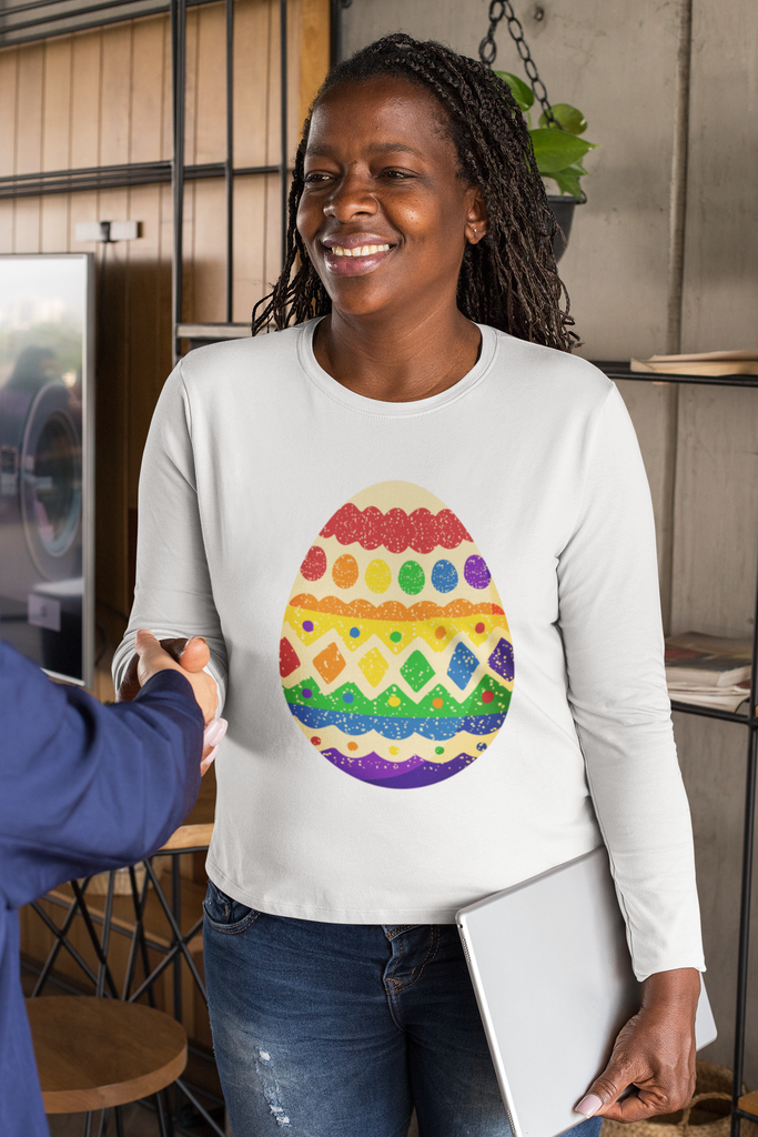 Rainbow Flag Long Sleeves Easter Festival Unisex Size - Egg SHAVA