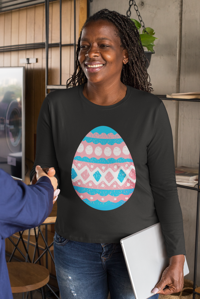 Transgender Flag Long Sleeves Easter Festival Unisex Size - Egg SHAVA