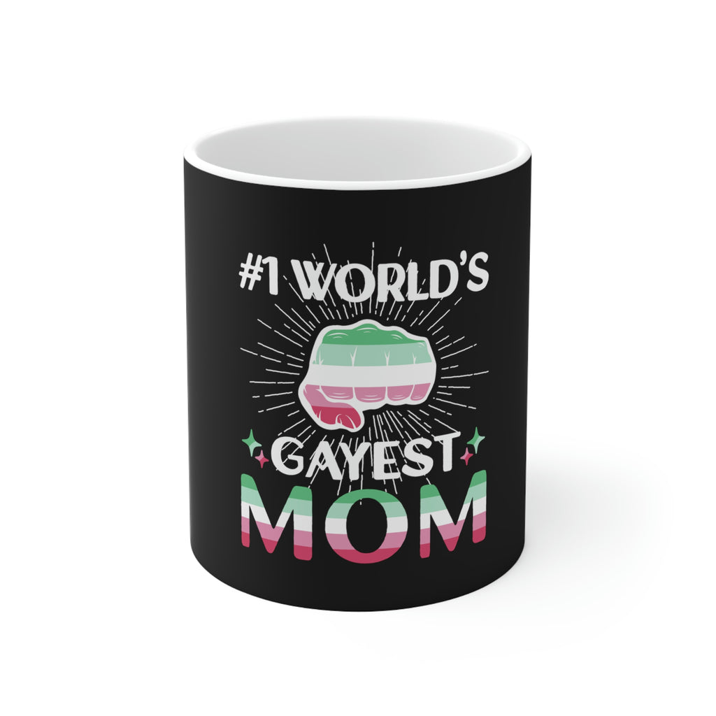 Abroexual Flag Ceramic Mug  - #1 World's Gayest Mom Printify