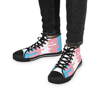 Thumbnail for Transgender Drip Rainbow Flag LGBTQ High Top Sneakers Unisex Size Printify