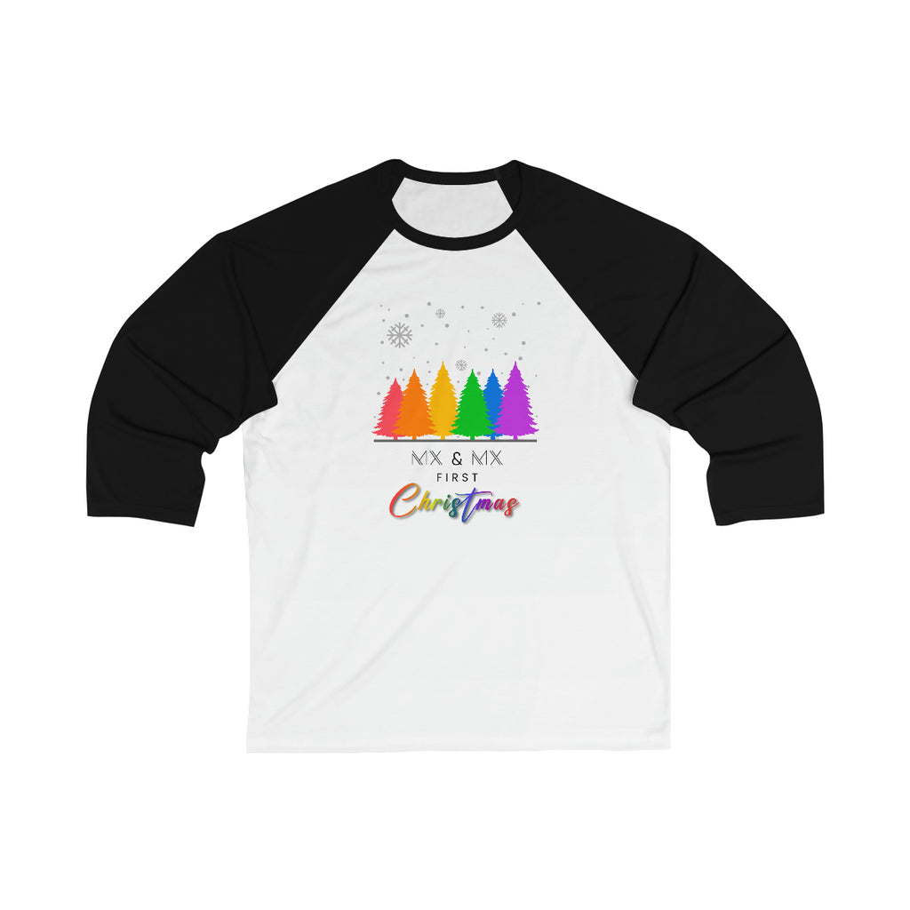 Unisex Christmas LGBTQ Long Sleeves Tee - Mx & Mx First Christmas Printify