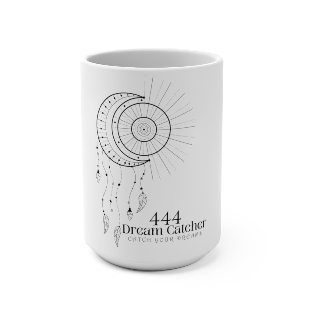 Yoga Spiritual Meditation Black Mug 15 oz - Protection 444 Angel Number Printify