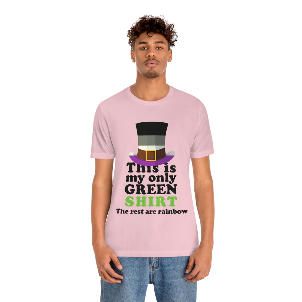 Asexual Flag T-shirt Patrick's Day Unisex Size - This Is My Only Green Shirt SHAVA