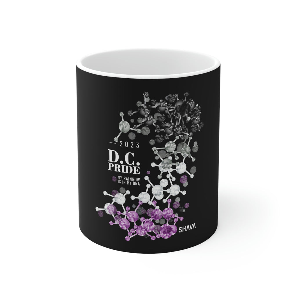 Asexual Flag Ceramic Mug D.C. Pride - Rainbow Is In My DNA SHAVA CO