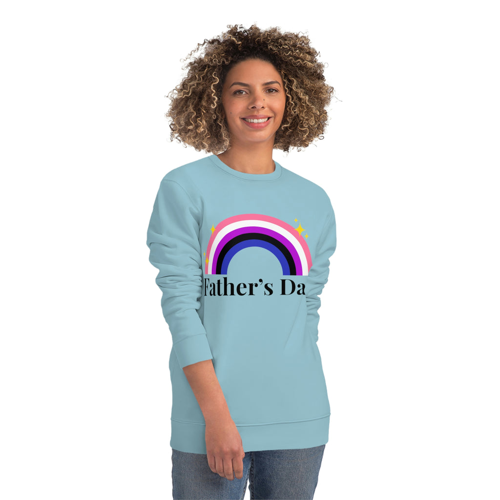 Genderfluid Pride Flag Sweatshirt Unisex Size - Father's Day Printify