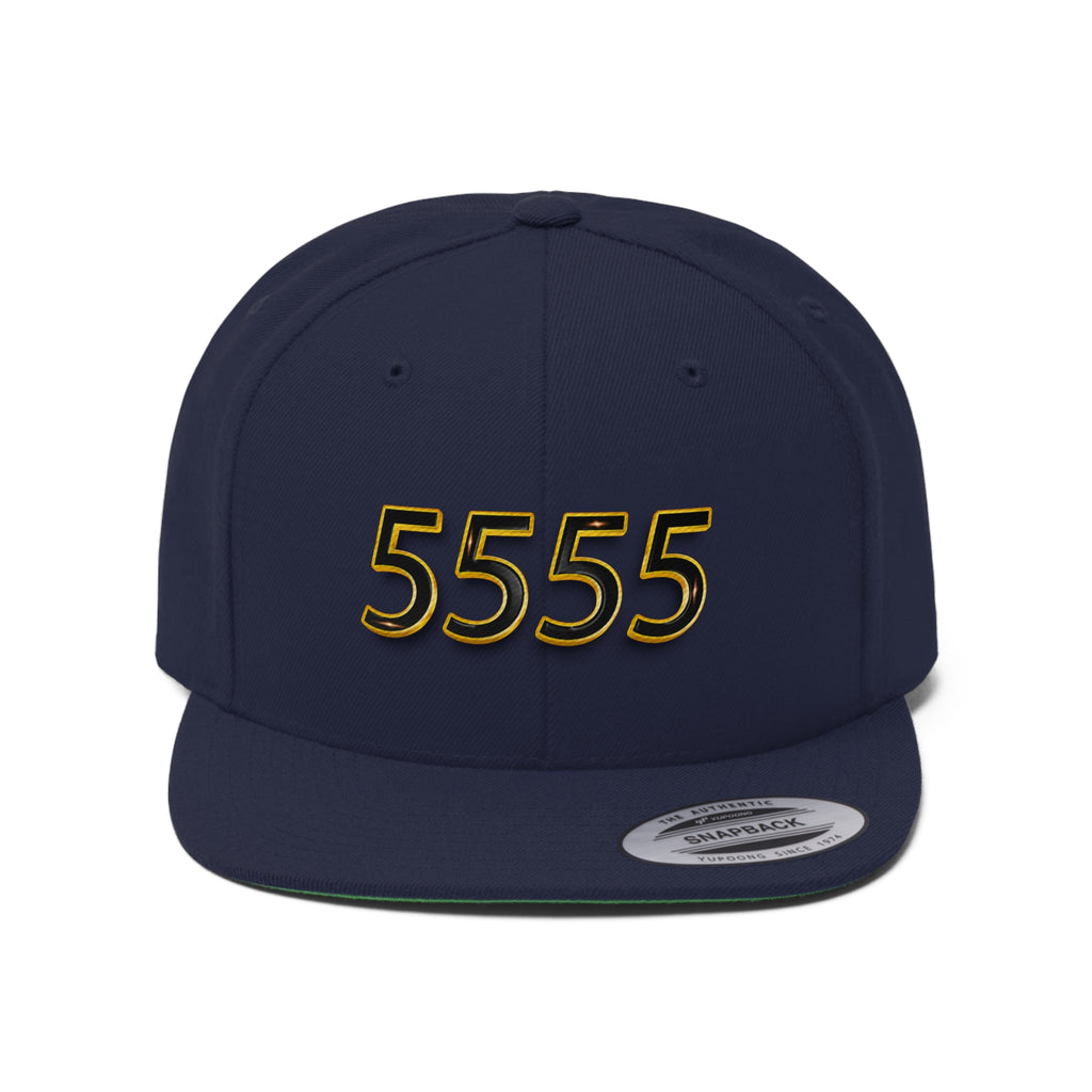 Angel Number 5555 Unisex Flat Bill Hat Printify