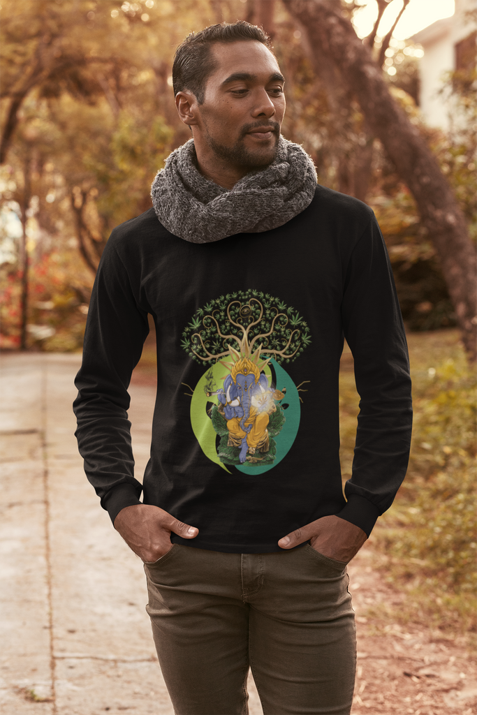 KCC Unisex Jersey Long Sleeve Tee Crewneck Tee / Ganesha Printify