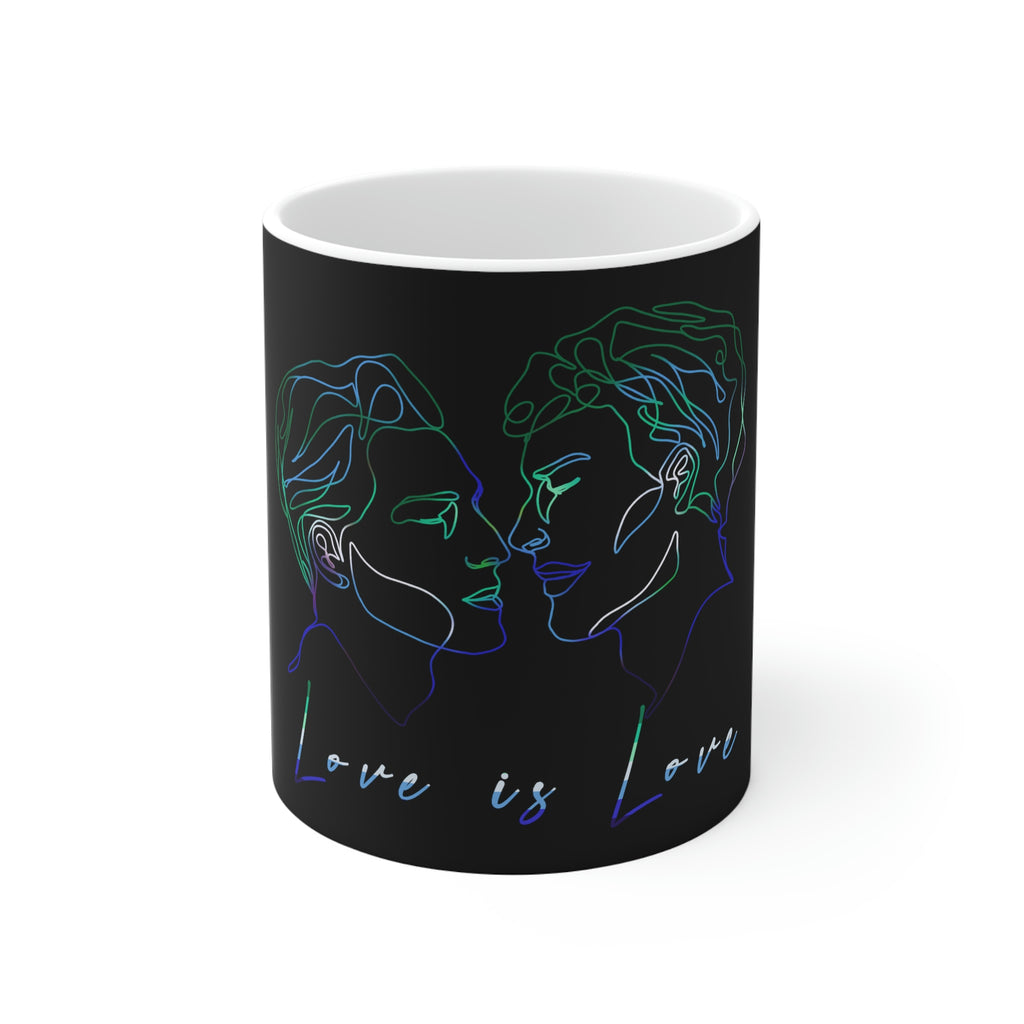 11oz Black Mug - Love Is Love Printify