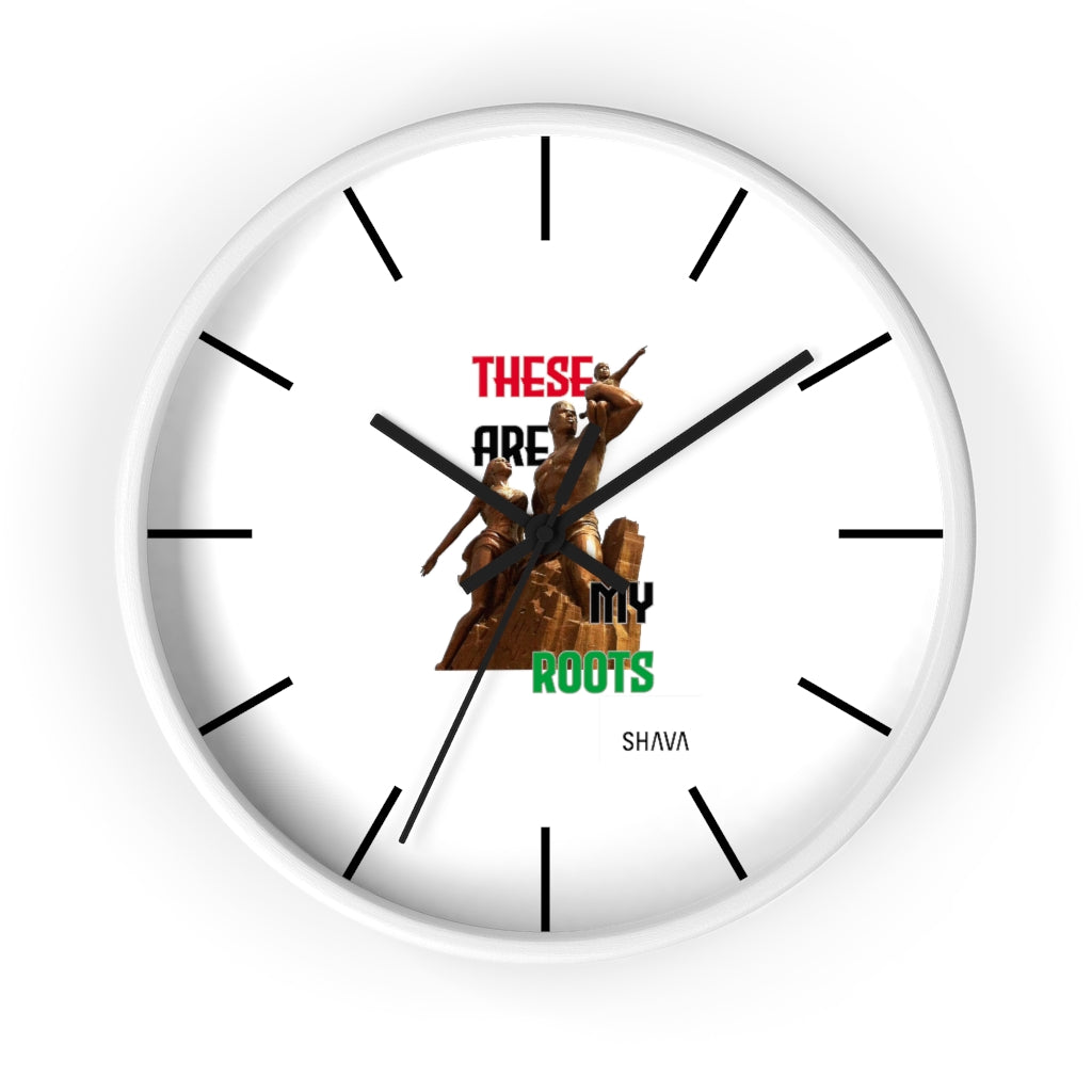 Affirmation Feminist pro choice Wall clock -  These are My Roots Printify