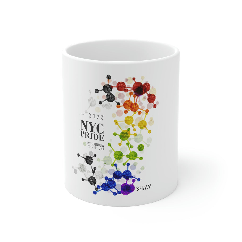 Straight Ally Flag NYC Pride Ceramic Mug  - Rainbow Is In My DNA SHAVA CO